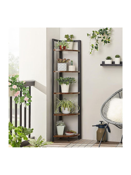 Corner Bookcase Brown 30x30x150cm