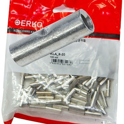 Uninsulated Cu Sleeve Kla 6-20 Erko 100pcs