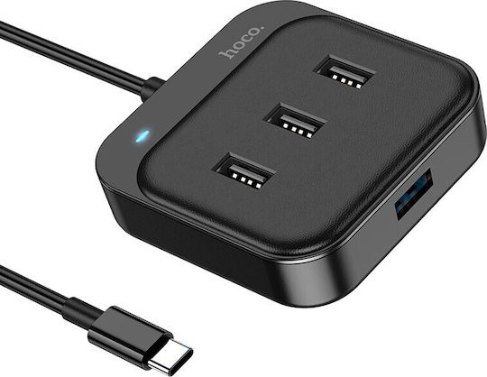 Hoco Hb31 Easy Hub 4 Θυρών USB 2.0 με σύνδεση USB-A