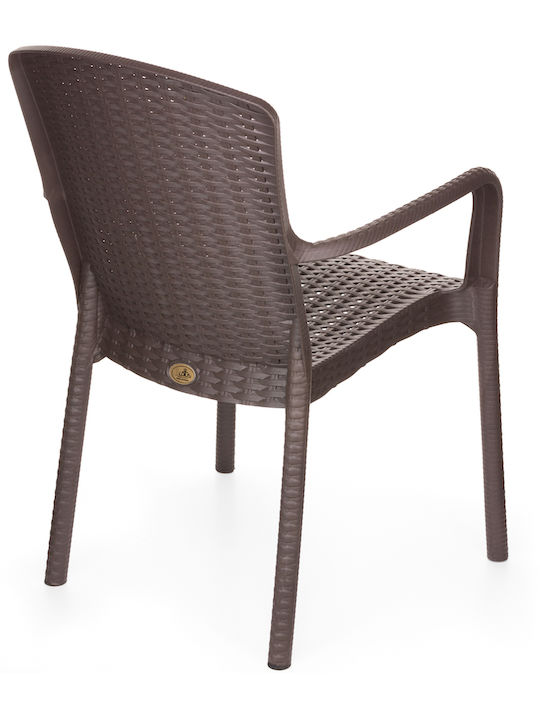 Gartenstühle Polypropylen Turan Braune 43x40x86cm