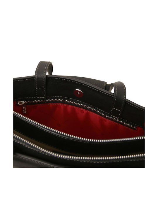Leder Damen Geldbörse Schwarz