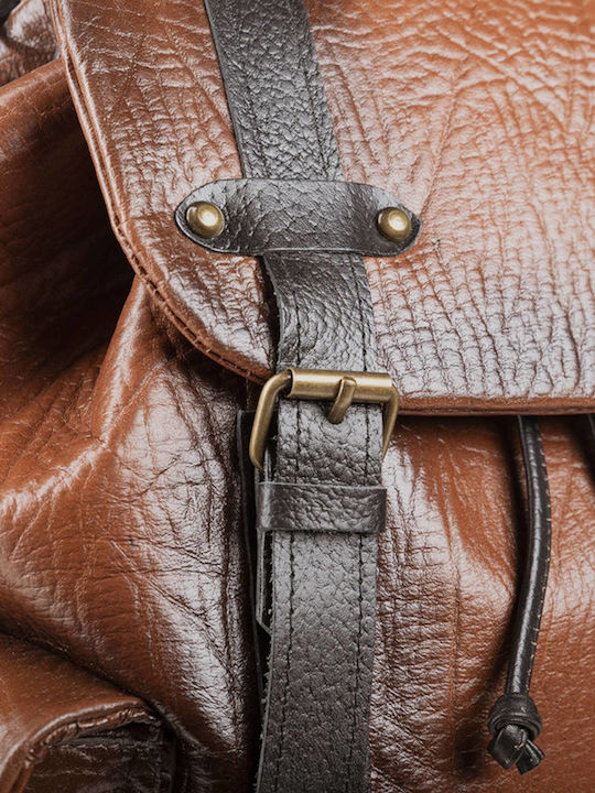 Leder Damentasche Rucksack Tan