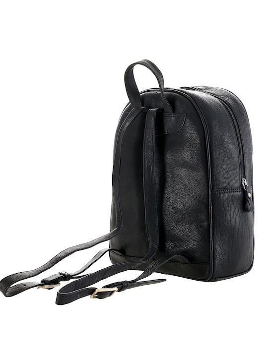 Leather Women's Bag Backpack Black