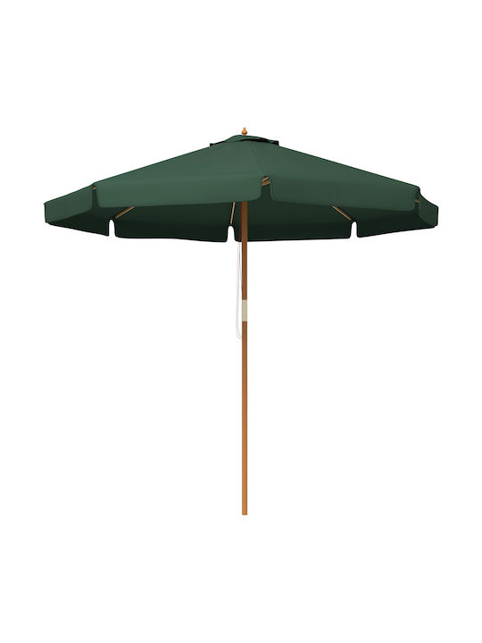 Umbrelă Rotundă Din Lemn Verde Φ3.25xÎnălțime 2.5m