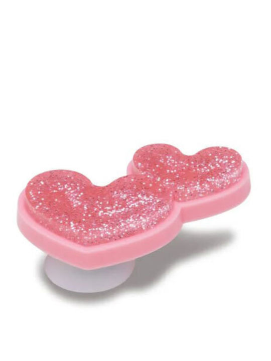 Crocs Jibbitz Charm Glitzer Herz Duo Rosa