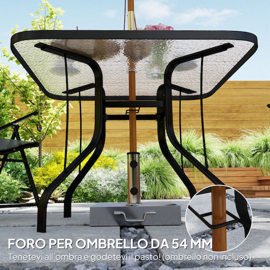 Tisch Stabil Black 96.5x96.5cm
