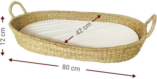 Polihome Weave Ψάθινη Καλαθούνα Μπεζ