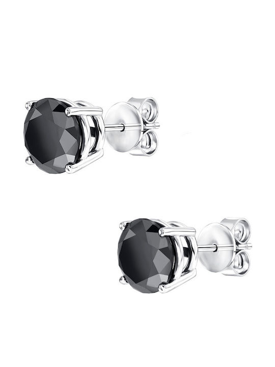 Theodora's Jewellery Men's Earrings made of Silver with Stones