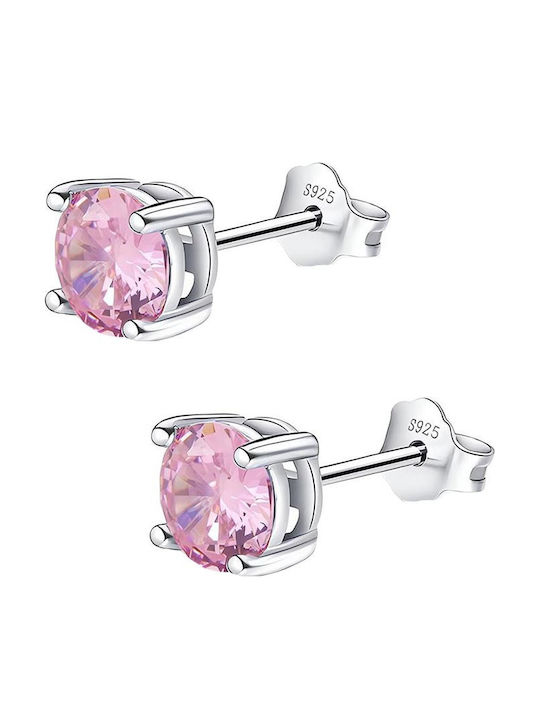 Theodora's Jewellery Мъжки Обици от Сребърен Позлатен с Камъни