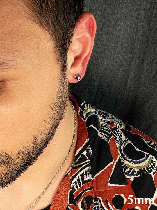 Theodora's Jewellery Men's Earrings made of Silver with Stones