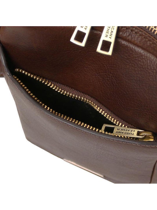 Δερμάτινη Herren Tasche Schulter / Crossbody Braun Dunkel