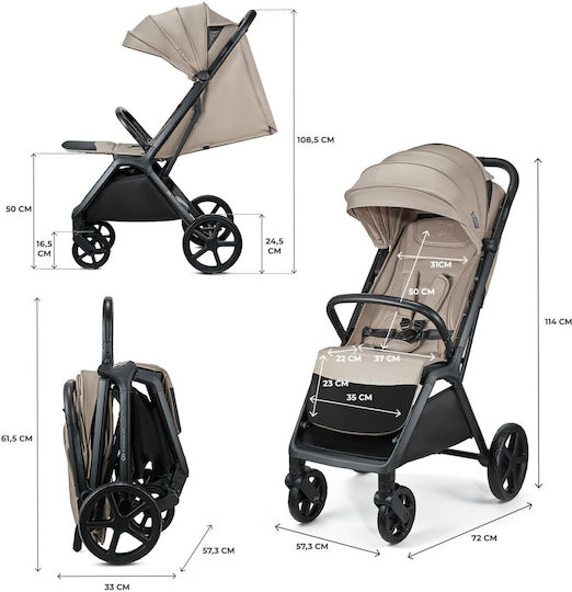 Kinderkraft Loom Baby Stroller Suitable for Newborn Linen Beige 9kg