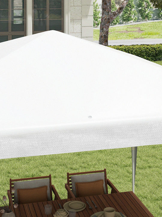 Outsunny Faltbarer Pavillon Garten Weiß 3x3m