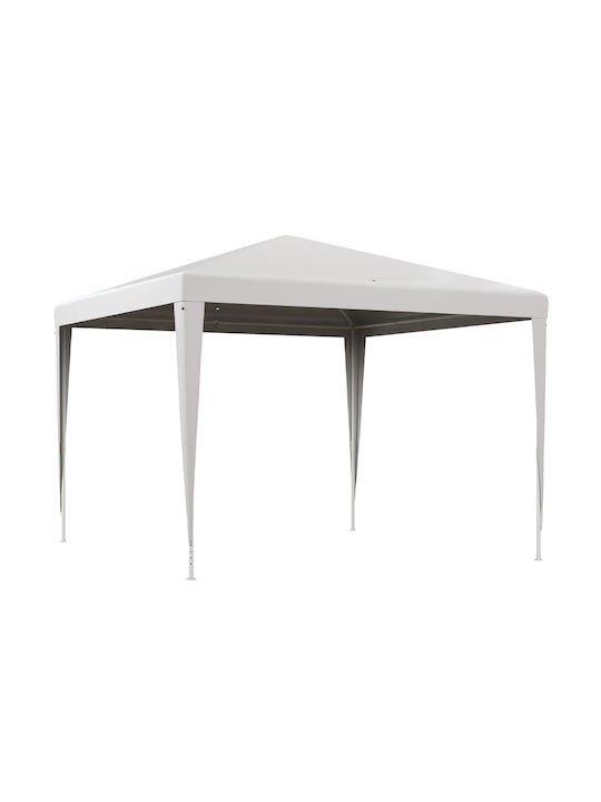 Outsunny Faltbarer Pavillon Garten Weiß 3x3m