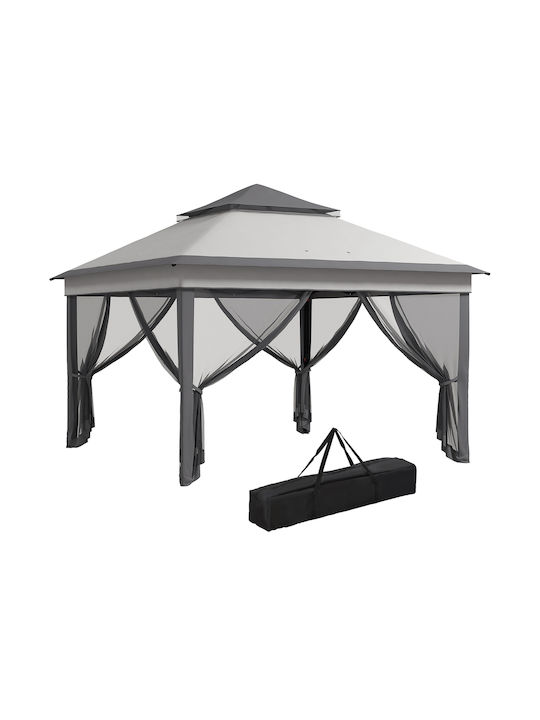 Outsunny Gazebo Grădină Gri x3.26m