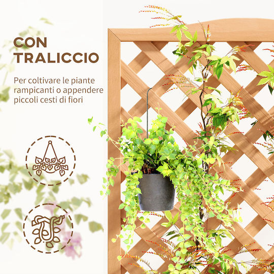 Outsunny Planter Box Wooden Brown 76x36x170cm.