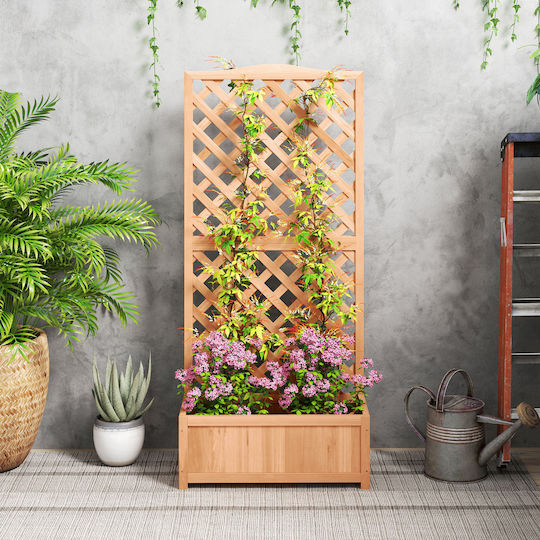 Outsunny Planter Box Wooden Brown 76x36x170cm.
