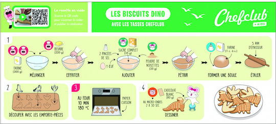 Комплект 3D резци за бисквити динозавър Chefclub Kids