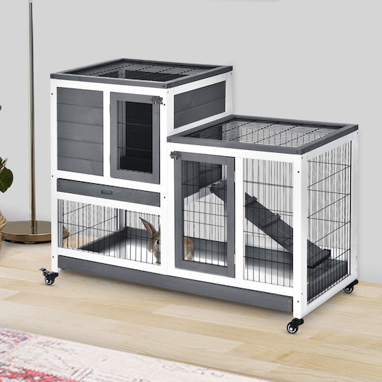 Pawhut Клетка за гризачи 110x50x88см