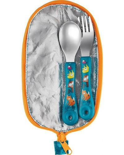 Maped Baby Set mit Gabel aus Metall in Hülle Mehrfarbig 3Stück