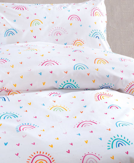 Rythmos Rainbow Crib Bumpers Classic Inside Rainbow 43x200cm