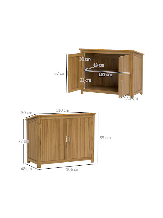 Wooden Garden Shed L1.1xW0.5xH0.85m