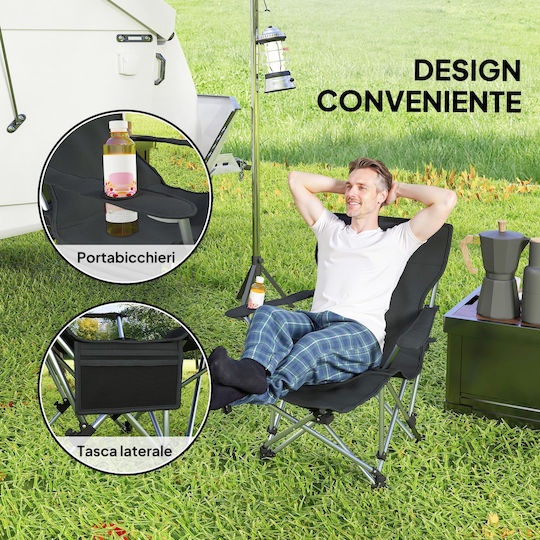 Outsunny Lounger-Armchair Beach Black