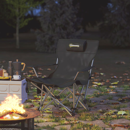 Outsunny Lounger-Armchair Beach Black
