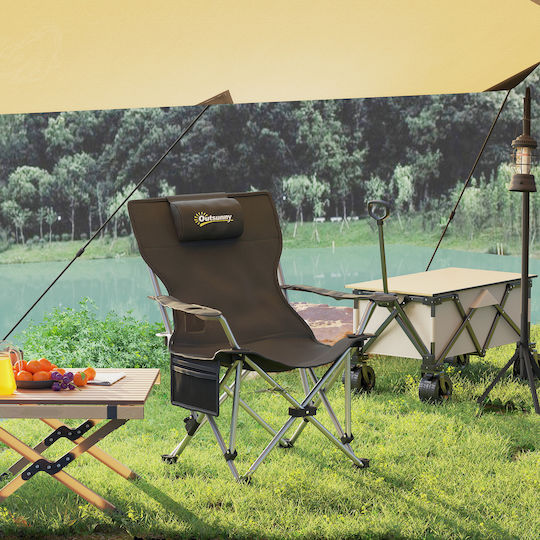 Outsunny Lounger-Armchair Beach Black