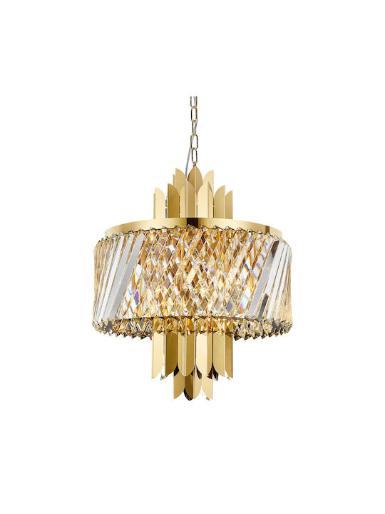 Eko Light Πολυέλαιος με Κρύσταλλα Χρυσός Eko Light Πολυέλαιος με Κρύσταλλα Χρυσός