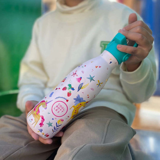 Cool Bottles Kids Water Bottle Unicorn Stainless Steel Funny Unicorns 350ml (Various Designs/Colours)