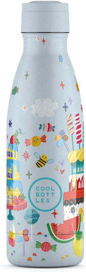 Cool Bottles Παιδικό Παγούρι Ανοξείδωτο με Καλαμάκι Candy Land 350ml (Διάφορα Σχέδια/Χρώματα)
