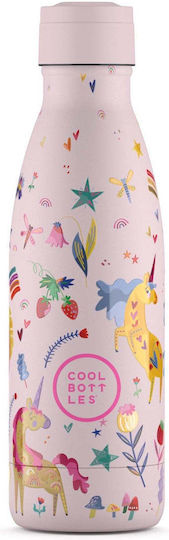 Cool Bottles Kids Water Bottle Unicorn Stainless Steel Funny Unicorns 350ml (Various Designs/Colours)