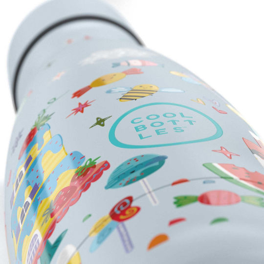 Cool Bottles Παιδικό Παγούρι Ανοξείδωτο με Καλαμάκι Candy Land 350ml (Διάφορα Σχέδια/Χρώματα)