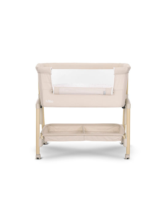 Lorelli Cradle with Mattress, Side Opening, and Wheels Beige