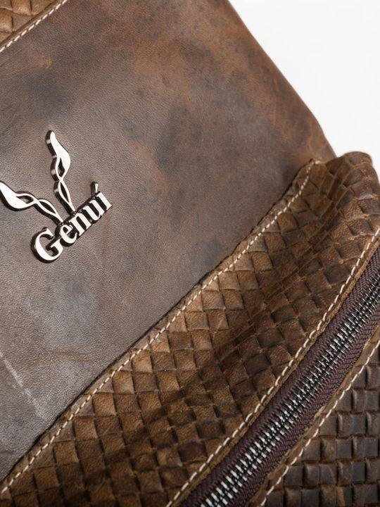 Genui Leather Backpack Πράσινο