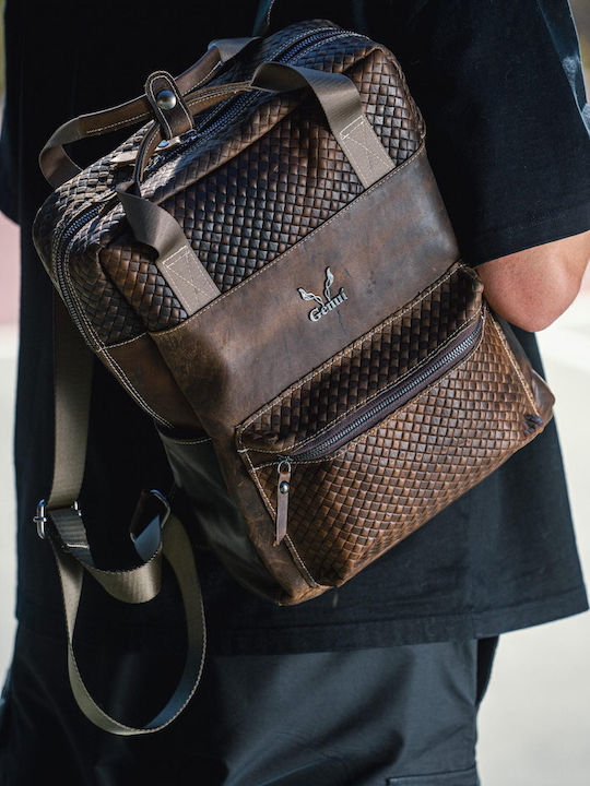 Genui Leather Backpack Πράσινο