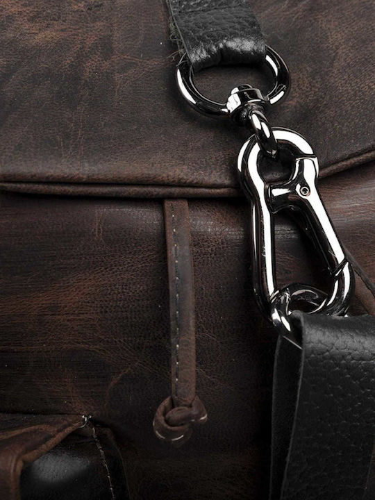 Genui Leather Backpack Καφέ