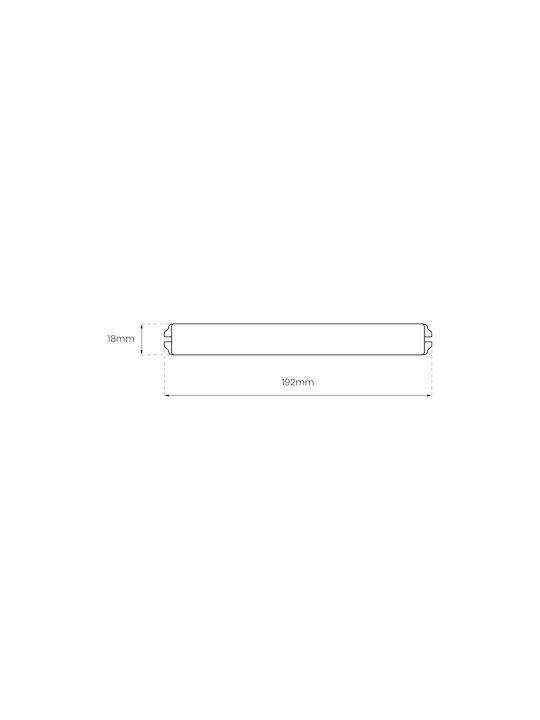 Eko Light Παραλληλόγραμμο LED Panel 24W 19.2x1.8εκ.