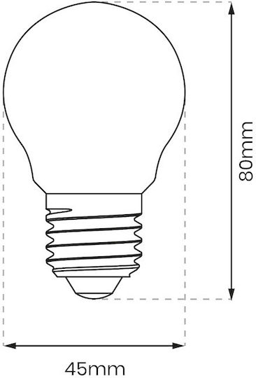Eko Light Λάμπα LED 4W για Ντουί E27 και Σχήμα G45 Φυσικό Λευκό 470lm