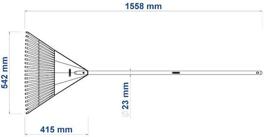 Tramontina 77850721 Gartenrechen Rasenharke mit Stiel