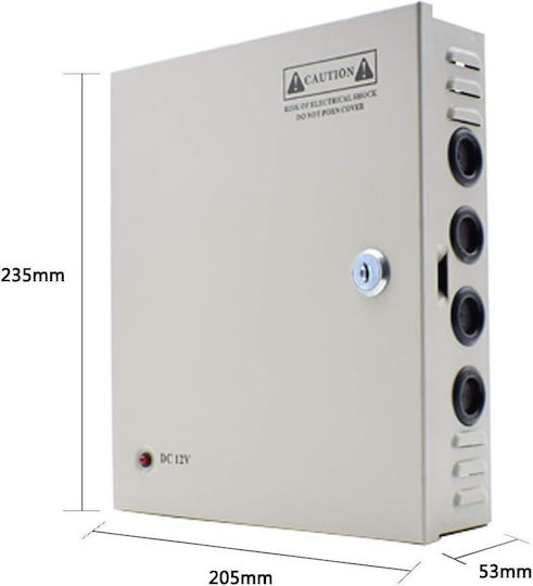Τροφοδοτικό Συστημάτων CCTV 12V/10A/PA18