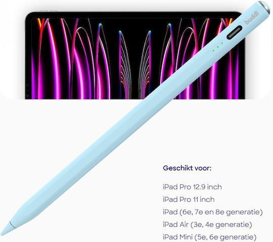 Buddi Wave Стилус Пен с Palm Rejection за iPad в Син цвят