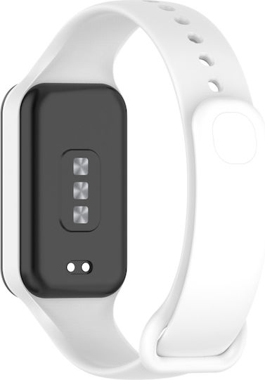 Curea Ceas din Silicon Integrată de Culoare Solidă Xiaomi Mi Band 8 Active Albă