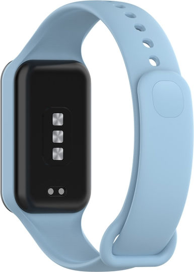 Xiaomi Mi Band 8 Active Solid Color Integrated Silicone Strap Light Blue