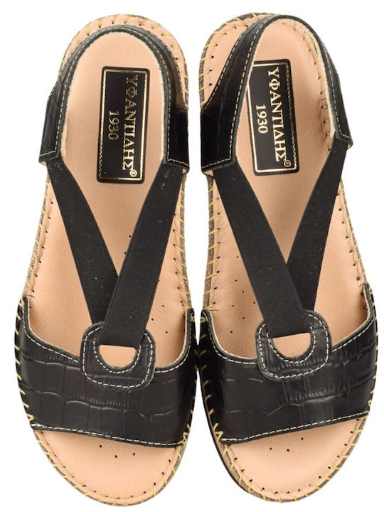 Sandale Casual Damă din Piele Negru