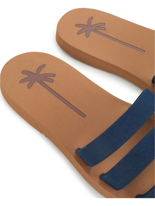 Flache Sandalen für Damen in Blau Farbe