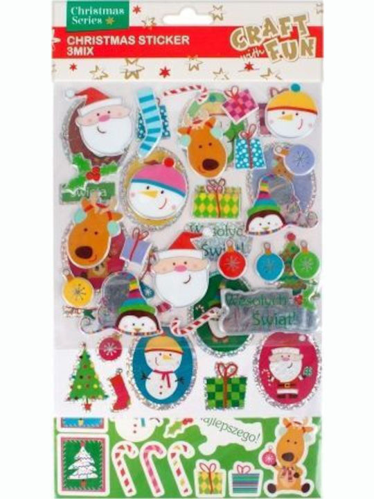 Craft with Fun Χριστουγεννιάτικα Αυτοκόλλητα για Τοίχο 16x29εκ.