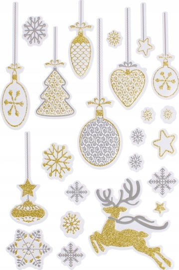 Craft with Fun Χριστουγεννιάτικα Αυτοκόλλητα με Σχέδιο Τάρανδους 12τμχ