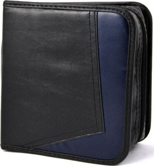 Autoline Portable Case CD & DVD 10034 Onyx Line Black/Blue 52 slots